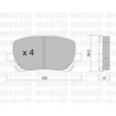 22-0427-0 METELLI Комплект тормозных колодок, дисковый тормоз