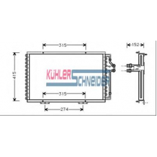 0911001 KUHLER SCHNEIDER Конденсатор, кондиционер