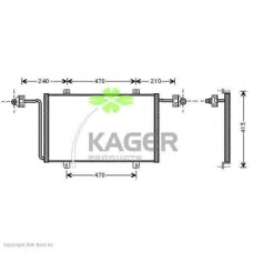 94-5324 KAGER Конденсатор, кондиционер