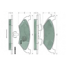 GDB4045 TRW Комплект тормозных колодок, дисковый тормоз