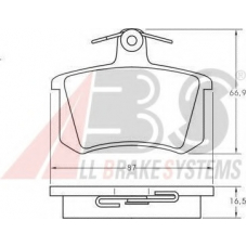 P 85 013 ABS Комплект тормозных колодок, дисковый тормоз