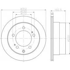 8DD 355 120-061 HELLA PAGID Тормозной диск