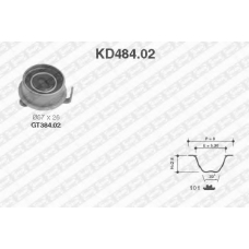 KD484.02 SNR Комплект ремня грм