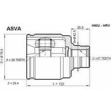 HNIU-HRV ASVA Шарнирный комплект, приводной вал