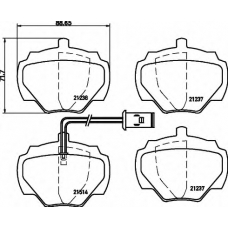8DB 355 019-241 HELLA Комплект тормозных колодок, дисковый тормоз