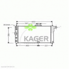 31-0300 KAGER Радиатор, охлаждение двигателя