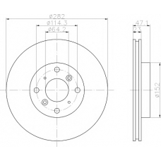 8DD 355 104-991 HELLA PAGID Тормозной диск