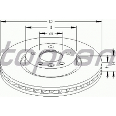 110 429 TOPRAN Тормозной диск