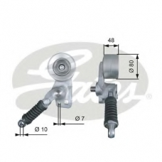 T38604 GATES Натяжитель ремня, клиновой зубча
