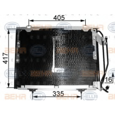 8FC 351 038-464 HELLA Конденсатор, кондиционер