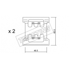 KIT.064 TRUSTING Комплектующие, колодки дискового тормоза