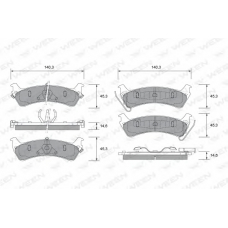 151-2487 WEEN Комплект тормозных колодок, дисковый тормоз