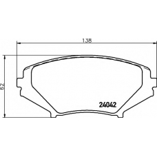 8DB 355 010-881 HELLA Комплект тормозных колодок, дисковый тормоз