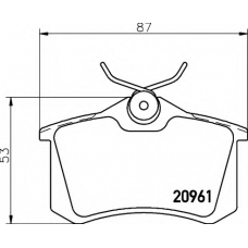 8DB 355 010-361 HELLA Комплект тормозных колодок, дисковый тормоз