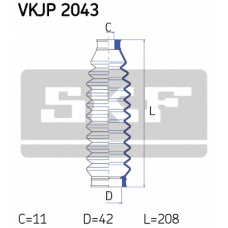 VKJP 2043 SKF Комплект пылника, рулевое управление