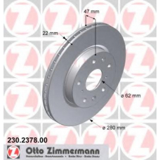 230.2378.00 ZIMMERMANN Тормозной диск