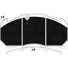 882211 VALEO Комплект тормозных колодок, дисковый тормоз