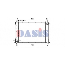 100680N AKS DASIS Радиатор, охлаждение двигателя