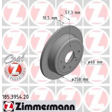 185.3954.20 ZIMMERMANN Тормозной диск