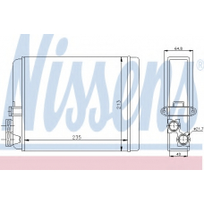 73641 NISSENS Теплообменник, отопление салона