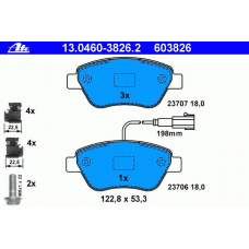 13.0460-3826.2 ATE Комплект тормозных колодок, дисковый тормоз
