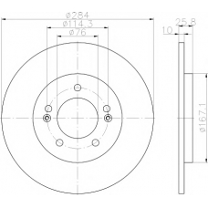 8DD 355 118-361 HELLA PAGID Тормозной диск