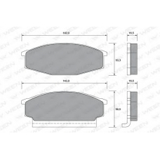 151-1417 WEEN Комплект тормозных колодок, дисковый тормоз