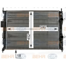 8MK 376 700-321 HELLA Радиатор, охлаждение двигателя