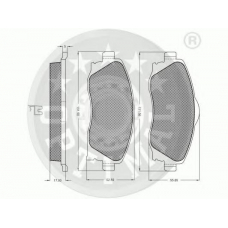 10491 OPTIMAL Комплект тормозных колодок, дисковый тормоз