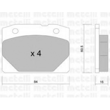 22-0007-0 METELLI Комплект тормозных колодок, дисковый тормоз