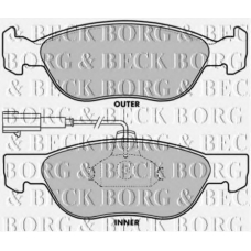 BBP1387 BORG & BECK Комплект тормозных колодок, дисковый тормоз
