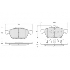 PF1364 PROCODIS FRANCE Комплект тормозных колодок, дисковый тормоз