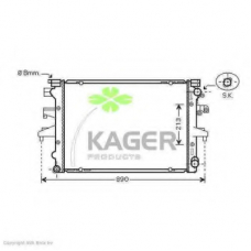 31-3428 KAGER Радиатор, охлаждение двигателя