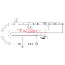 17.0215 METZGER Трос, стояночная тормозная система