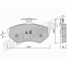 224.1 fri.tech. Комплект тормозных колодок, дисковый тормоз