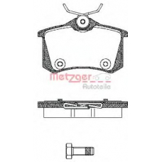 0263.14 METZGER Комплект тормозных колодок, дисковый тормоз