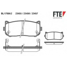 BL1708A2 FTE Комплект тормозных колодок, дисковый тормоз