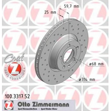 100.3317.52 ZIMMERMANN Тормозной диск