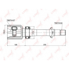 CI-3716 LYNX Шарнирный комплект, приводной вал