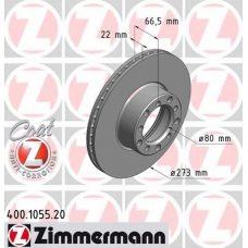 400.1055.20 ZIMMERMANN Тормозной диск
