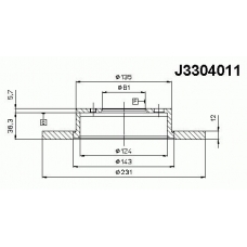 J3304011 NIPPARTS Тормозной диск