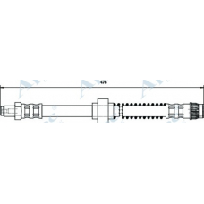 HOS3084 APEC Тормозной шланг