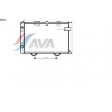PE2031 AVA Радиатор, охлаждение двигателя