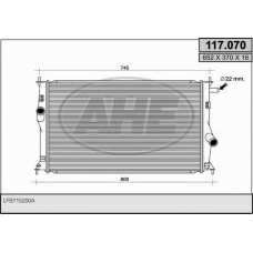 117.070 AHE Радиатор, охлаждение двигателя