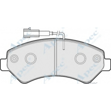PAD1575 APEC Комплект тормозных колодок, дисковый тормоз