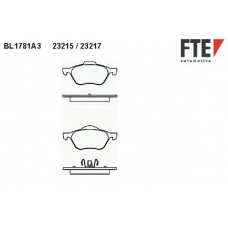BL1781A3 FTE Комплект тормозных колодок, дисковый тормоз