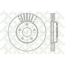 6020-2256V-SX STELLOX Тормозной диск