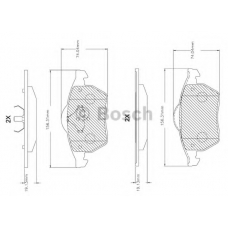 F 03B 150 263 BOSCH Комплект тормозных колодок, дисковый тормоз