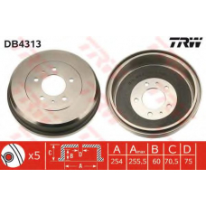 DB4313 TRW Тормозной барабан