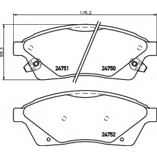 8DB 355 015-051 HELLA PAGID Комплект тормозных колодок, дисковый тормоз